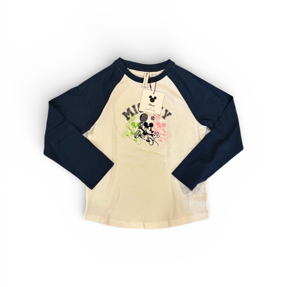 NWT- Janie and Jack Mickey Raglan Shirt - Navy and White